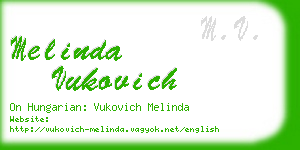 melinda vukovich business card